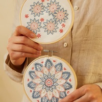 Kit de bordado duo - Mandala floral - DMC