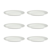 Plato de porcelana blanco de 24,5 x 17,5 cm - Vessia - 6 unidades