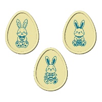 Figuras de chocolate blanco de huevos de pascua de 5,2 x 4 cm - 54 unidades