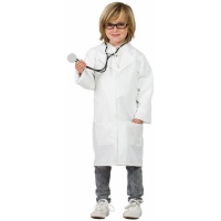Disfraz de médico con bata blanca infantil