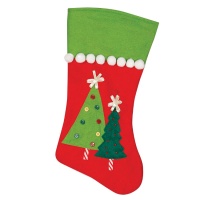 Calcetín de árboles de navidad de 50 cm