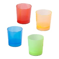 Vasos de 33 ml de plástico de colores - 10 unidades