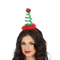 Diadema de árbol de Navidad en espiral