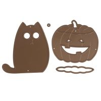 Troquel de calabaza y gato