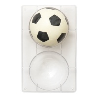 Molde de balón de fútbol para chocolate de 20 x 12 cm - Decora - 2 cavidades