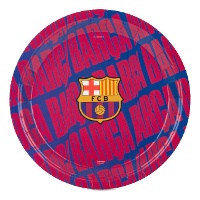 Platos de FC Barcelona de 23 cm - 8 unidades