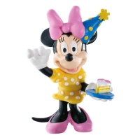 Figura para tarta de Minnie de celebración de 7,5 cm - 1 unidad