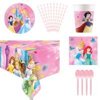 Pack para fiesta de princesas Disney - 8 personas