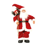 Figura de Papá Noel con saco de regalos de 60 cm