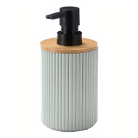 Dispensador de jabón de bambú a rayas
