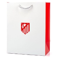 Bolsa regalo de 32 x 26 x 12 cm de Atlético de Madrid blanca