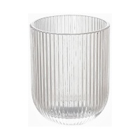Vaso de 250 ml cristal grabado a rayas transparente