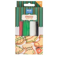 Set de bolígrafos de glaseado para decorar de colores navideños de 80 gr - PME - 4 unidades
