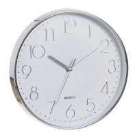 Reloj de pared cromado de 25 cm - DCasa