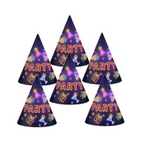 Sombreros de Glow Party - 6 unidades