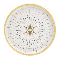 Platos de 17 cm de Estrella blanca - 6 unidades