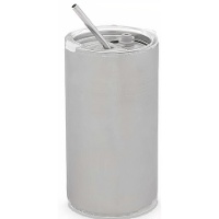 Vaso de 0,60 L con tapadera y pajita