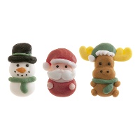 Figuras de azúcar de Navidad surtidas de 3,5 cm - Dekora - 48 unidades