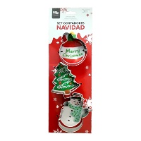 Cortadores de bola, árbol de Navidad y muñeco de nieve