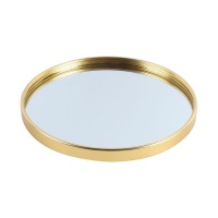 Vaciabolsillos espejo dorado de 20 cm - DCasa