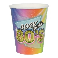 Vasos de años 80 destellos de 270 ml - 10 unidades