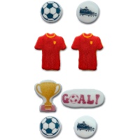 Figuras de azúcar de fútbol surtidas - 8 unidades