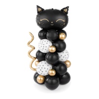 Bouquet de globos gato negro - PartyDeco - 62 piezas