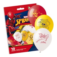 Globos de Spiderman - Party Cube - 10 unidades
