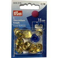 Botones reversibles de latón dorado de 15 mm - Prym - 6 unidades