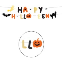 Guirnalda de Happy Halloween de 1,50 m en dos piezas