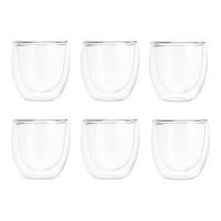 Vaso de 246 ml de agua de borosilicato - 6 unidades