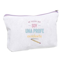 Estuche Me dicen que soy una profe excelente de 19 x 13,5 cm - Dcasa