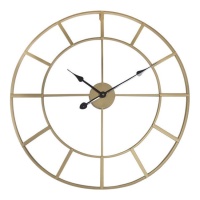 Reloj de pared metálico oro de 60 cm - DCasa