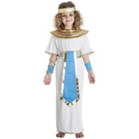 Disfraz de egipcio con cinturón azul para niña