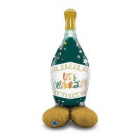 Globo de botella con base de Let's celebrate! de 54 x 137 cm - Grabo