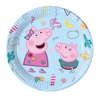 Platos de Peppa Pig y George de 23 cm - 8 unidades