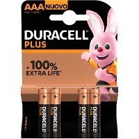 Pilas Alcalinas Tipo AAA - Duracell - 4 unidades