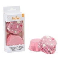 Cápsulas para cupcakes de elefante rosa - Decora - 36 unidades