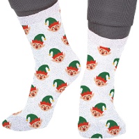 Calcetines de elfos de Navidad con glitter - 1 par