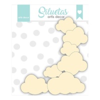 Chipboard de nubes de 12 x 13,5 cm - Artis decor - 1 pieza