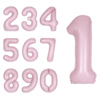 Globo de número rosa de 86,3 cm - Unique