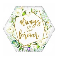 Globo Hexagonal de Always Forever de 46 cm - Grabo