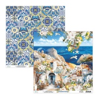 Papel de scrapbooking de Mediterranean Heaven 02 - Mintay Papers - 1 hoja