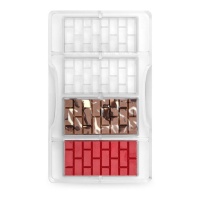 Molde de tableta de ladrillos para chocolate de 20 x 12 cm - Decora - 4 cavidades