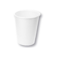 Vasos de 300 ml de cartón blancos biodegradables - 12 unidades