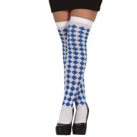 Medias de rombos blancos y azules de Oktoberfest