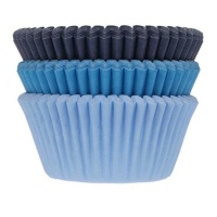 Cápsulas para cupcakes de colores azules - House of Marie - 75 unidades