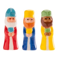 Figuras para roscón de Reyes Magos majestades de 3 a 3,5 cm - Dekora - 100 unidades
