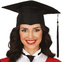 Birrete de graduado de tela para adulto