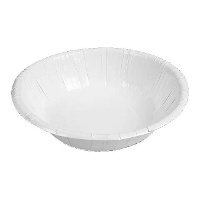 Bols de 17 cm redondos de cartón blanco - 25 unidades
